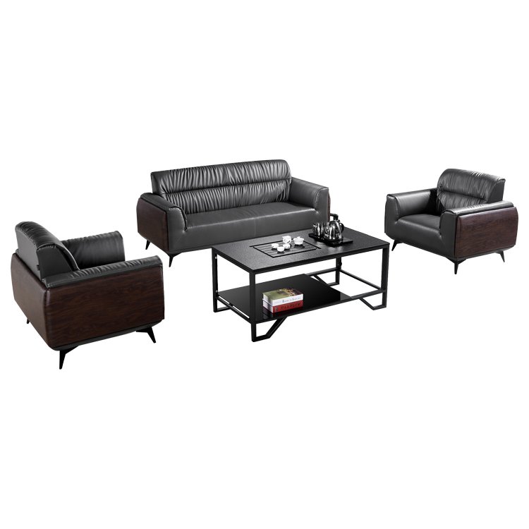 New high-quality luxury leather Italian sofa set home furniture living room sofa