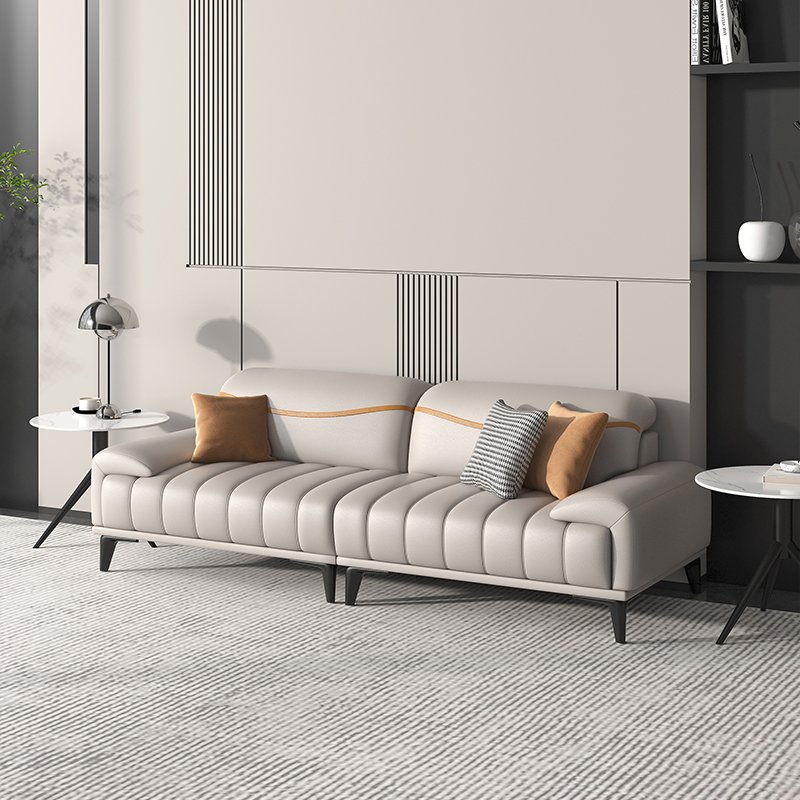 Comfortable Office Chesterfield Sofa Leather Modern Simple Office Sofa Coffee Table Set of Sofas for Sale