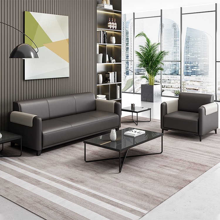 Office Sofa Custom Office Room Leisure 1 1 3 Seater Leather Office Commercial Modular Reception Completely Sofa Set