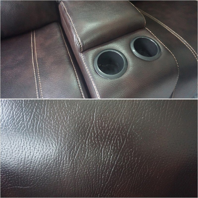 Electric Power Air Leather Corner Sofa With Console And USB Cup holder Modern Design Living Room American Style Reclining sofa