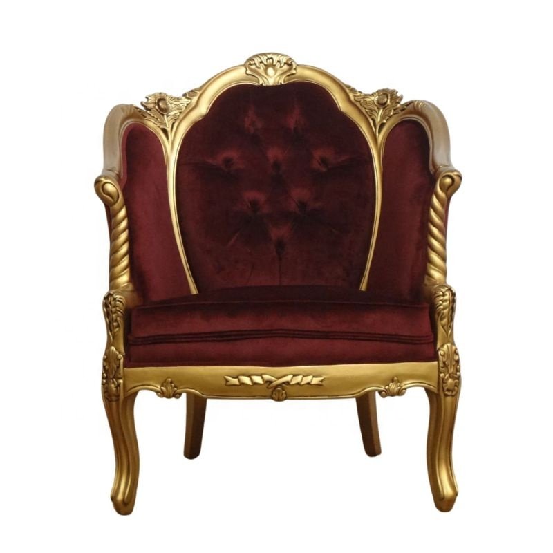 French Style Sofa Antique Wooden Chair Italian Arm Chair for Living Room Furniture Vintage European Style Home Furniture