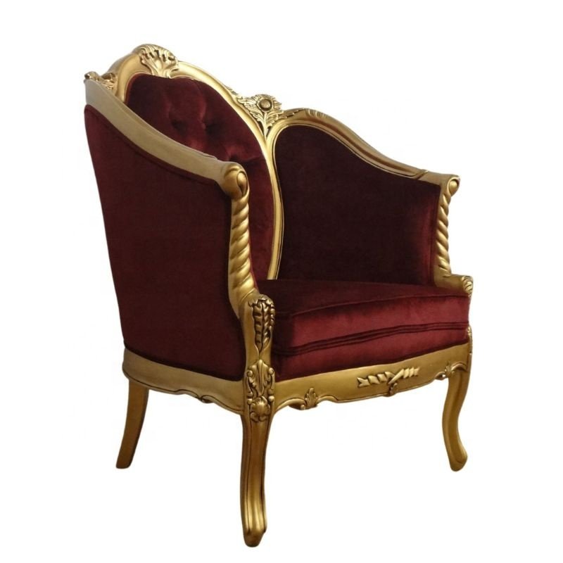 French Style Sofa Antique Wooden Chair Italian Arm Chair for Living Room Furniture Vintage European Style Home Furniture