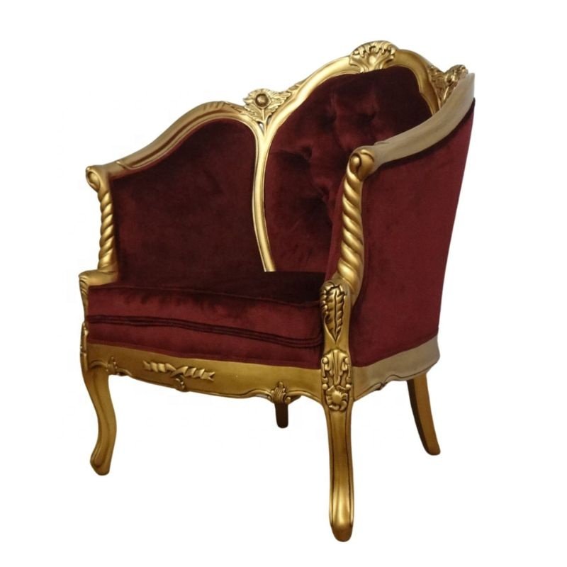 French Style Sofa Antique Wooden Chair Italian Arm Chair for Living Room Furniture Vintage European Style Home Furniture