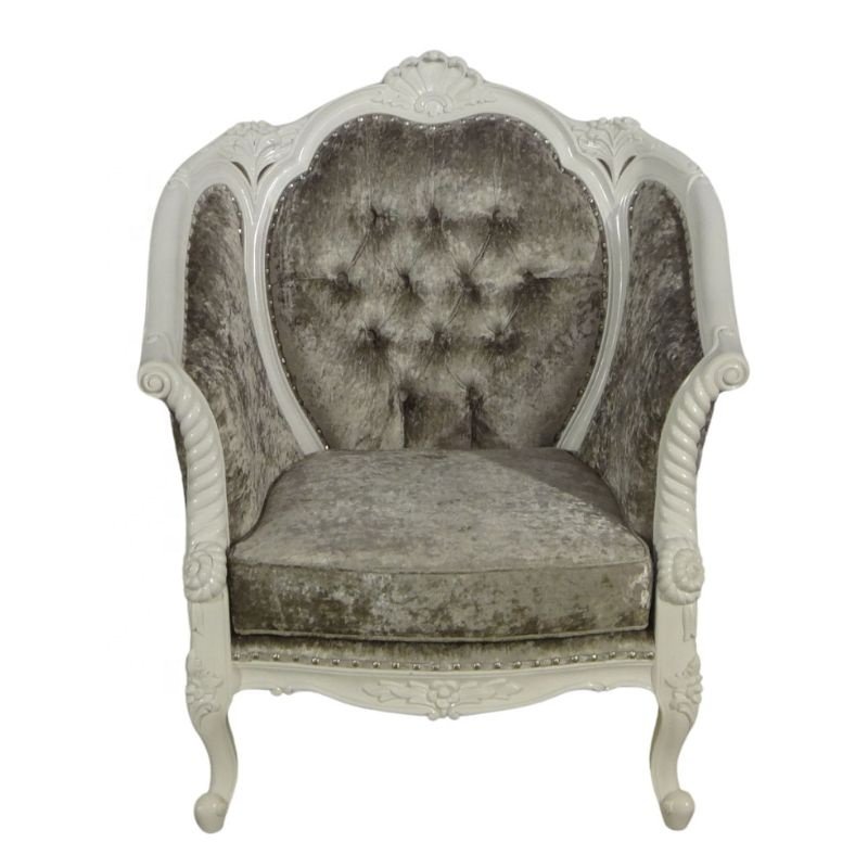 French Style Sofa Antique Wooden Chair Italian Arm Chair for Living Room Furniture Vintage European Style Home Furniture