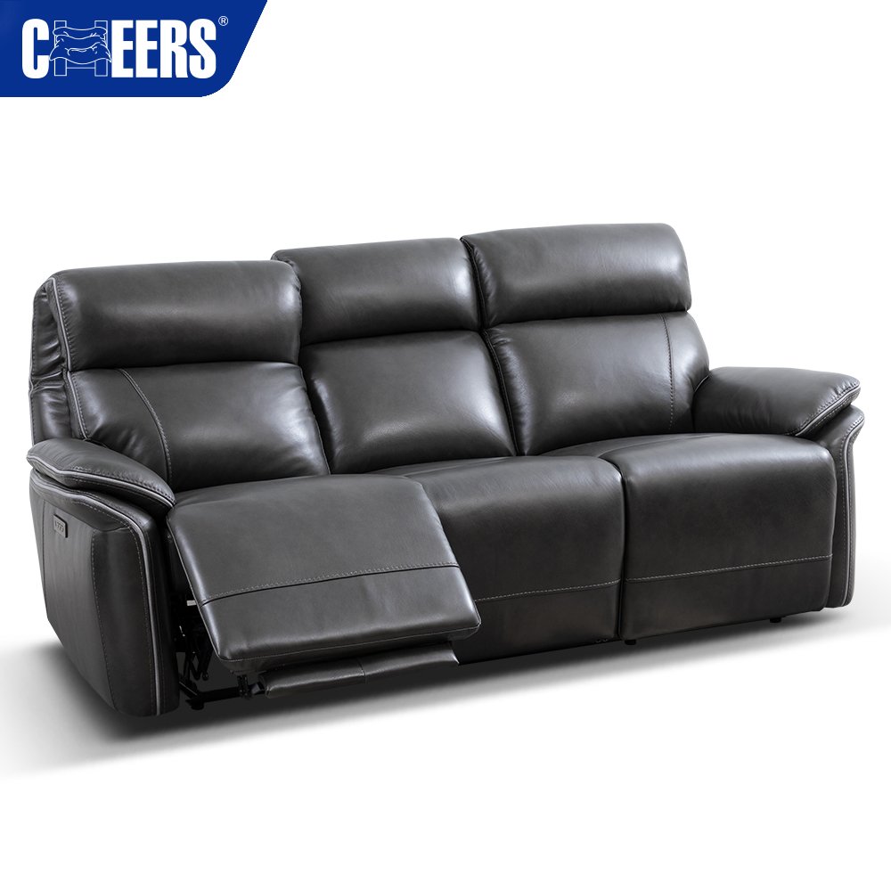 MANWAH CHEERS New Design Leather Sofa Set 3 2 1 Seat Luxury Leather Recliner Sofa Set Living Room Furniture