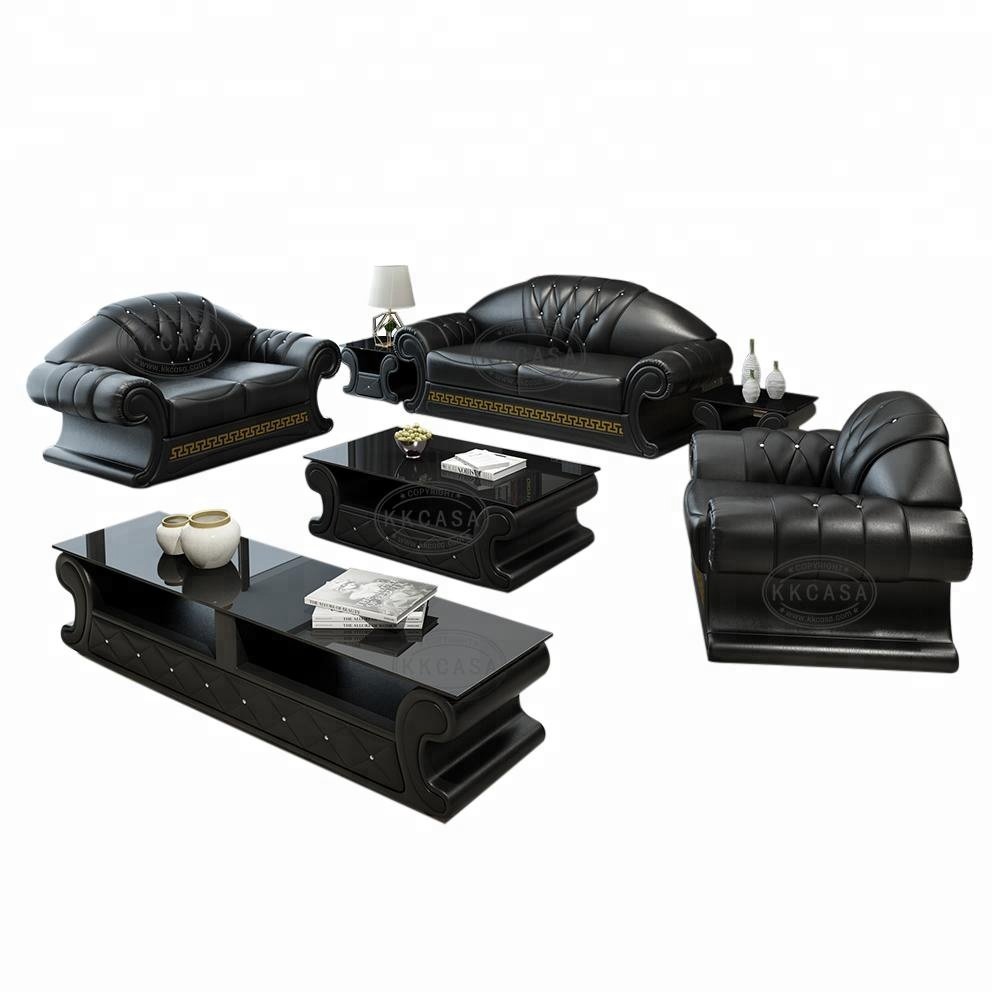 Latest Design Leather Sofa Set 3 2 1 Seat Genuine leather Living Room 7 seat sofa sectionals Fabric sofa set