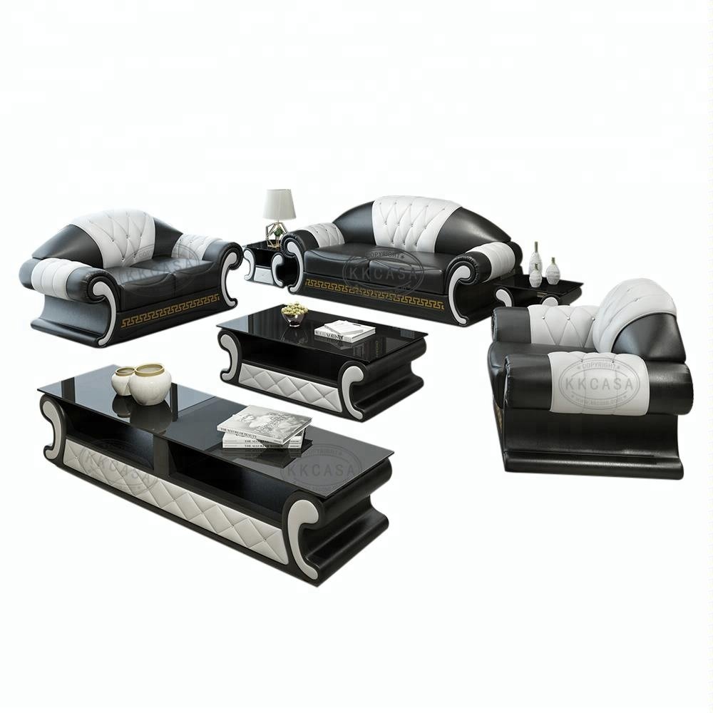 Latest Design Leather Sofa Set 3 2 1 Seat Genuine leather Living Room 7 seat sofa sectionals Fabric sofa set
