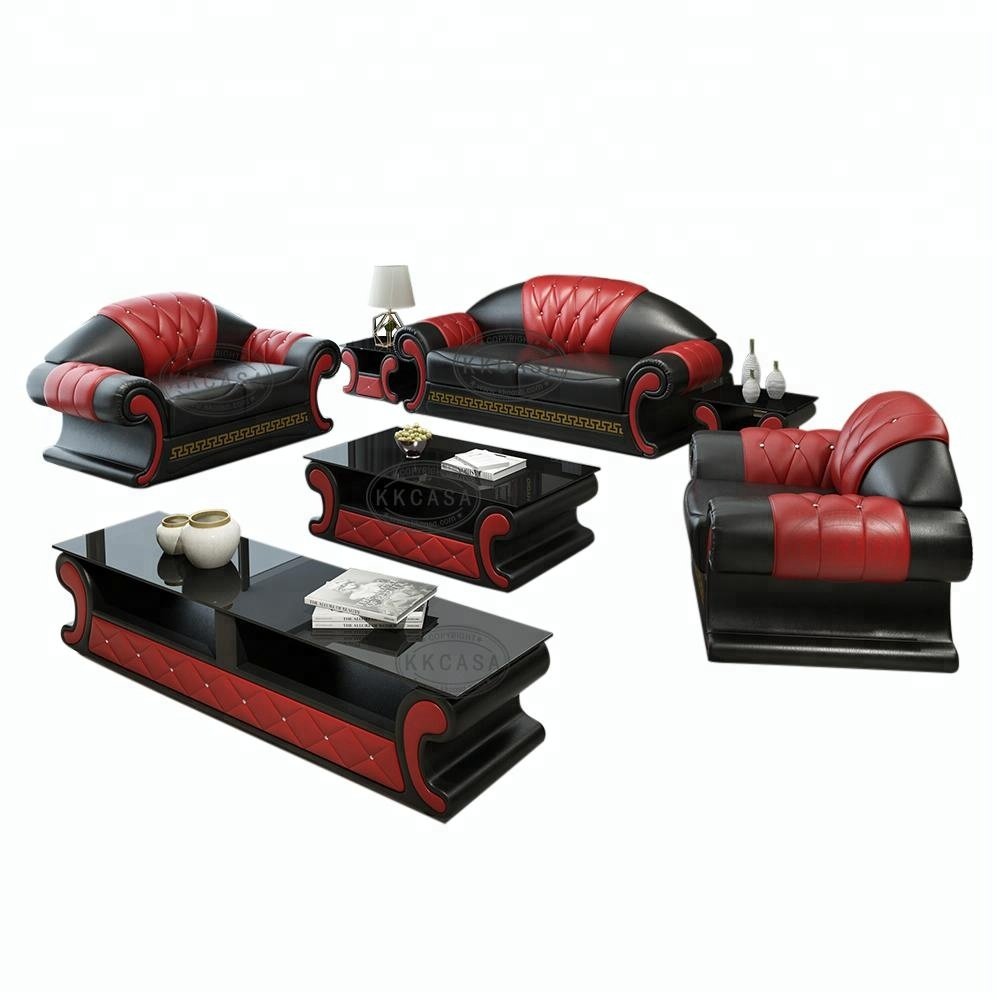 Latest Design Leather Sofa Set 3 2 1 Seat Genuine leather Living Room 7 seat sofa sectionals Fabric sofa set
