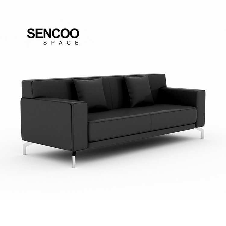 Sencoo commercial furniture home office sofa company reception waiting area leather leisure sofa set