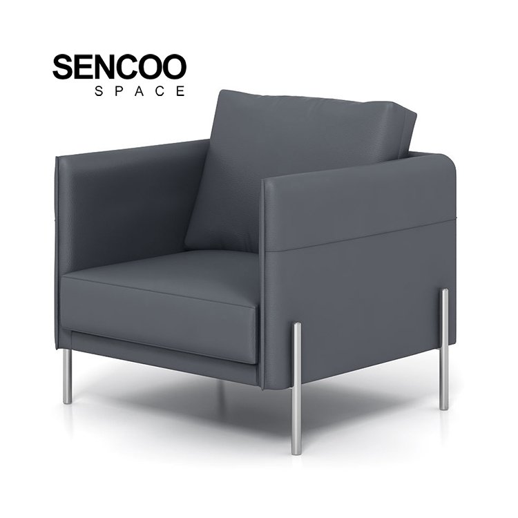 Sencoo commercial furniture home office sofa company reception waiting area leather leisure sofa set