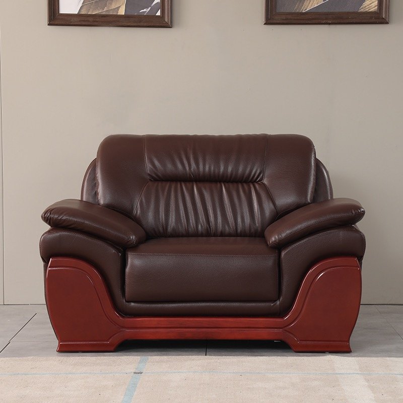 High Quality Cheap Solid Wood Leather U-Shaped Irable High Density Seat Box Office Sofa