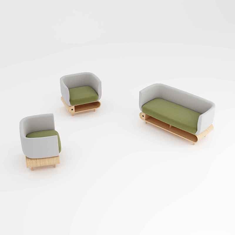 Office Public Space Area 2+1+1 USB Charging Sofa Set Combination Sofa office sofa