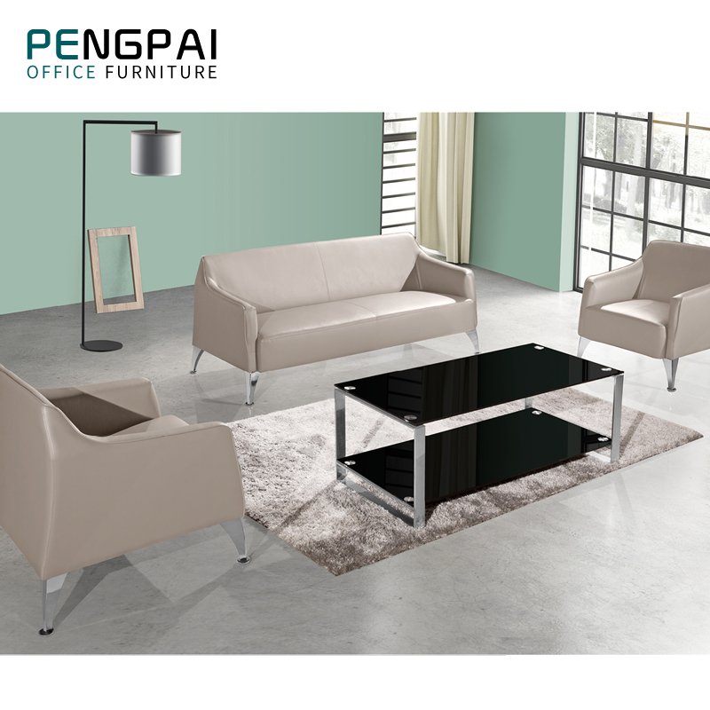 PENGPAI curved 5 seater Office sofa set with armrest 2 seater modern design quality Office furniture