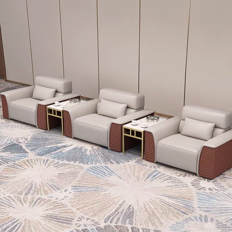 Modern Light Luxury Single Seat Office Sofa for Lobby VIP Business Reception Negotiation Meeting in Private Space