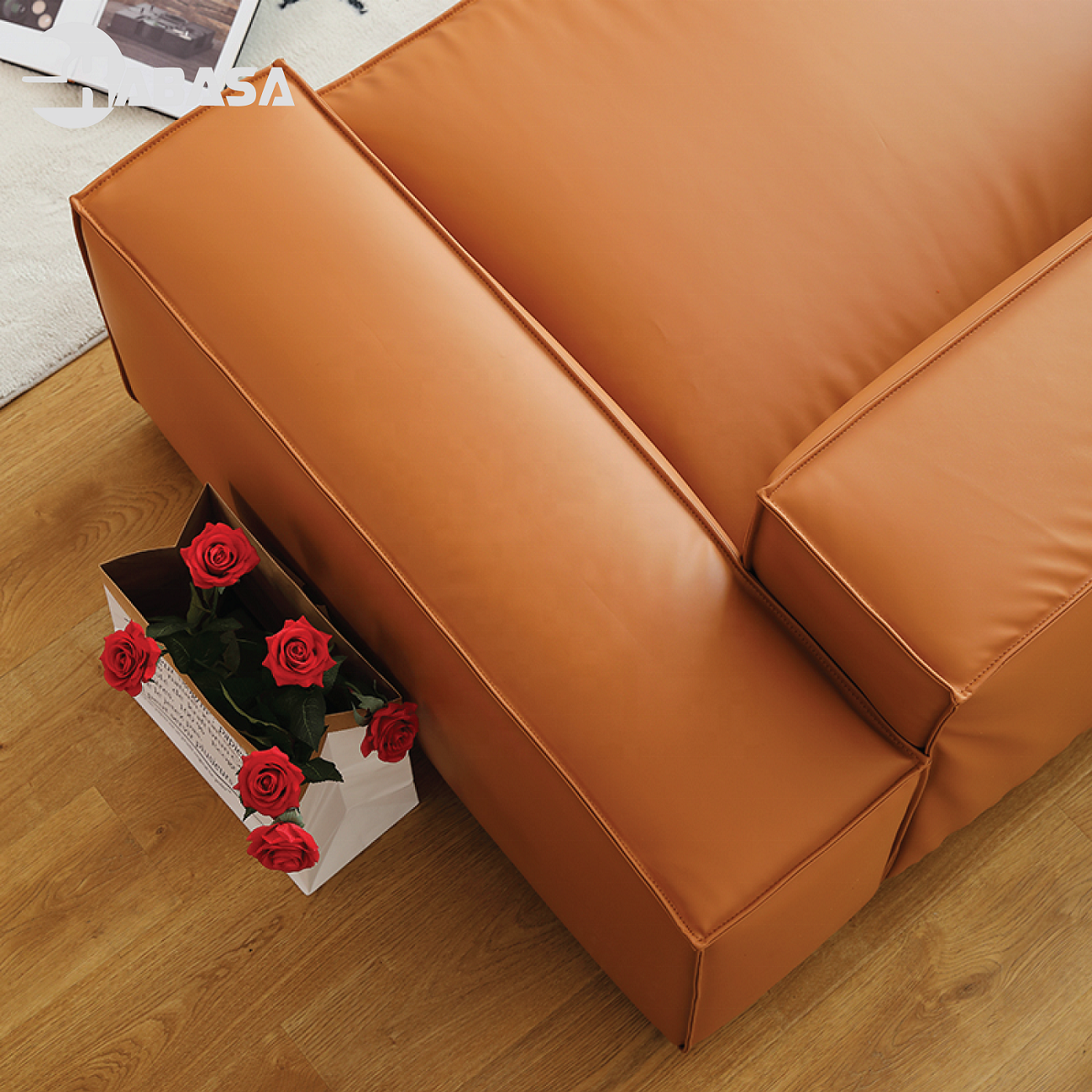 Best Seller modern leather sofa corner simple living room Italian luxury leather blue sofa l shaped sectional couch