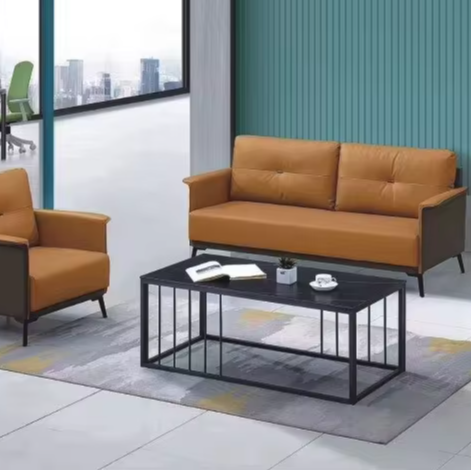 Modern leather Office Sofa Set Convertible for Home Office Hospital Apartment Gym Mall office sofas