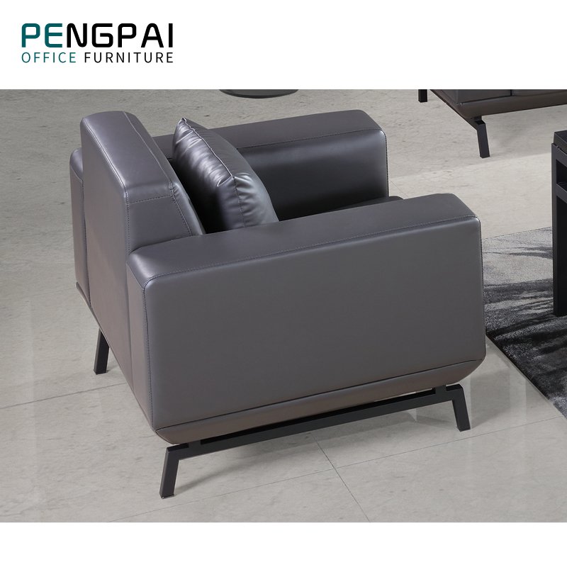 PENGPAI new design PU leather office sofa lounge sofa design furniture with backrest Office furniture