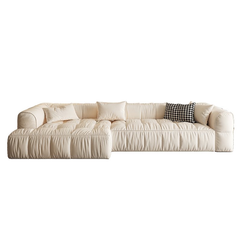 European American Style Manufacturer Soft Seat Set Design White Velvet Fabric Modular Upholstered Sofa