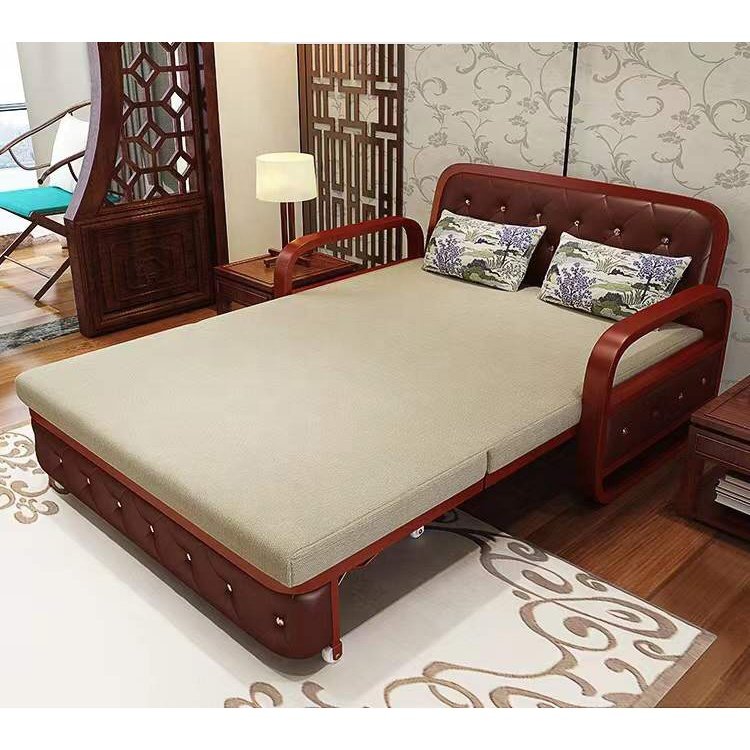 Living room furniture save space couch divan modern 3 seat folding multi-function sofa bed furniture with storage