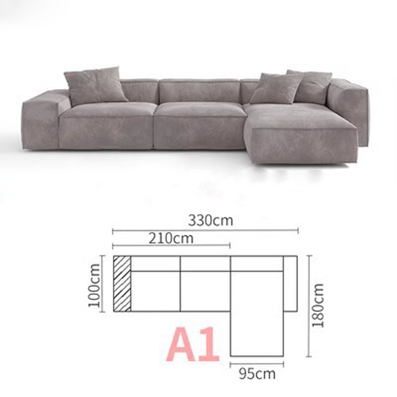 Leisure Velvet Fabric Sofa Sectional Sofa Double-sided Sofa Modern Large Family 1, 2, 3 Customized Foam Couch Living Room Sofa