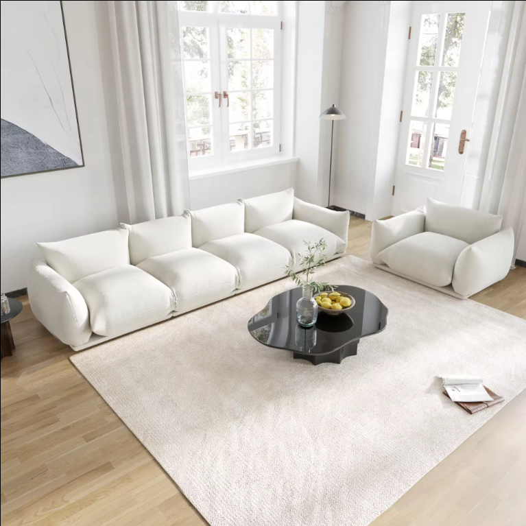 Chenille Fabric Modern Home Office Seating Modular Couch Set Living Room Sectional Sofas
