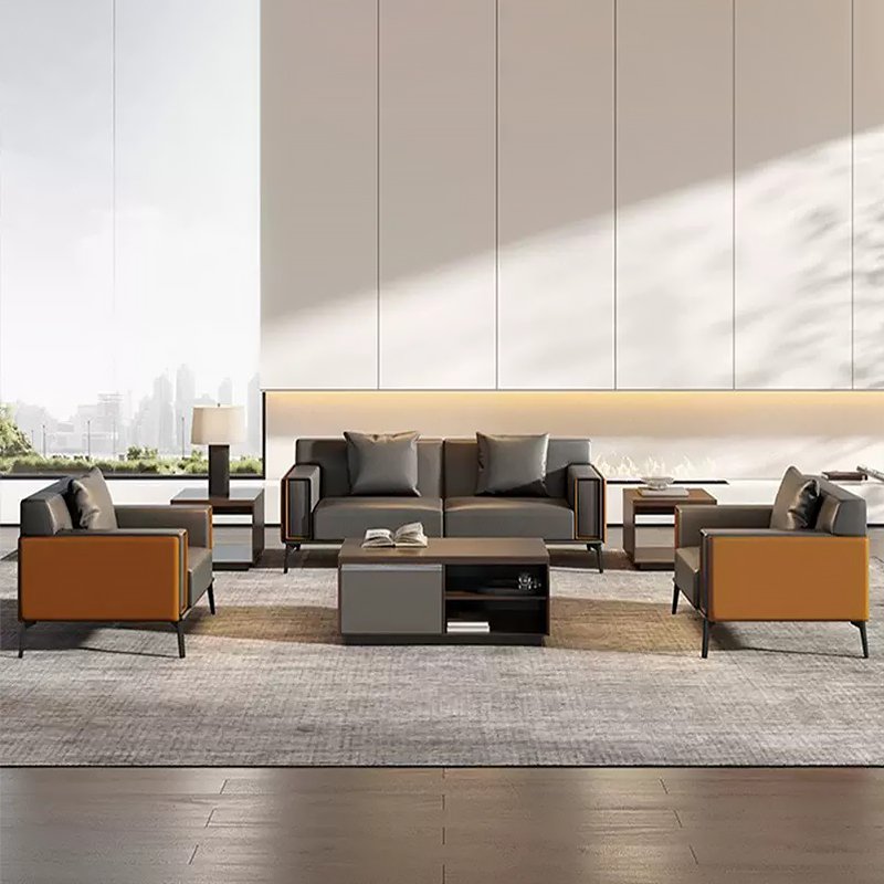 modern office sofa leather office desk furniture sofa set for office