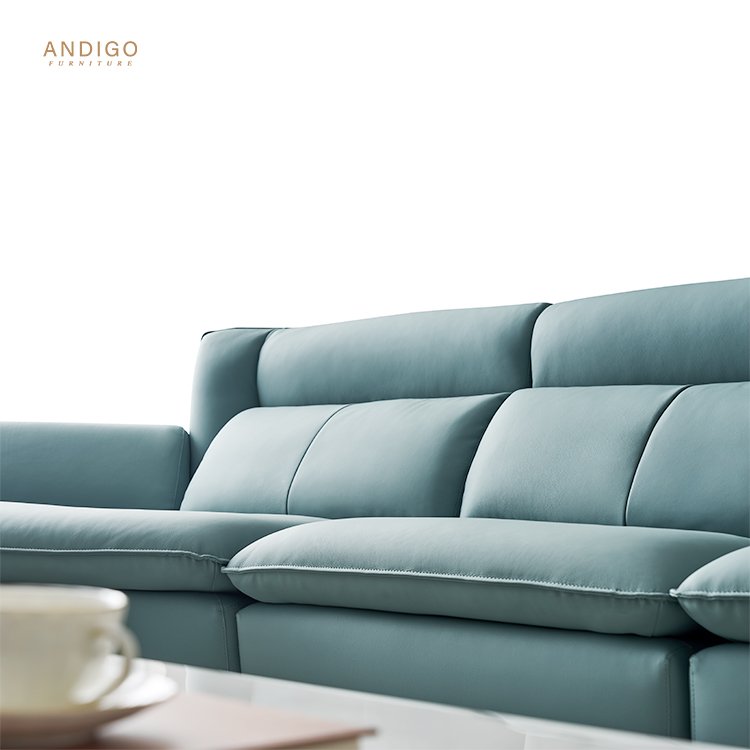 Modern Leather Sofa Corner Simple Living Room Italian Luxury Leather Sofa L Shaped Sectional Couch