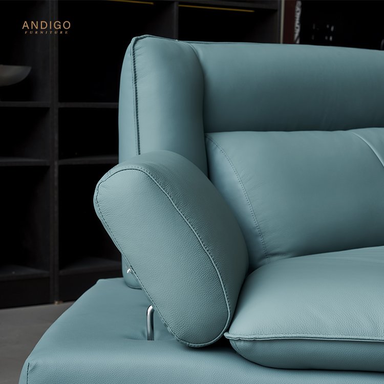 Modern Leather Sofa Corner Simple Living Room Italian Luxury Leather Sofa L Shaped Sectional Couch