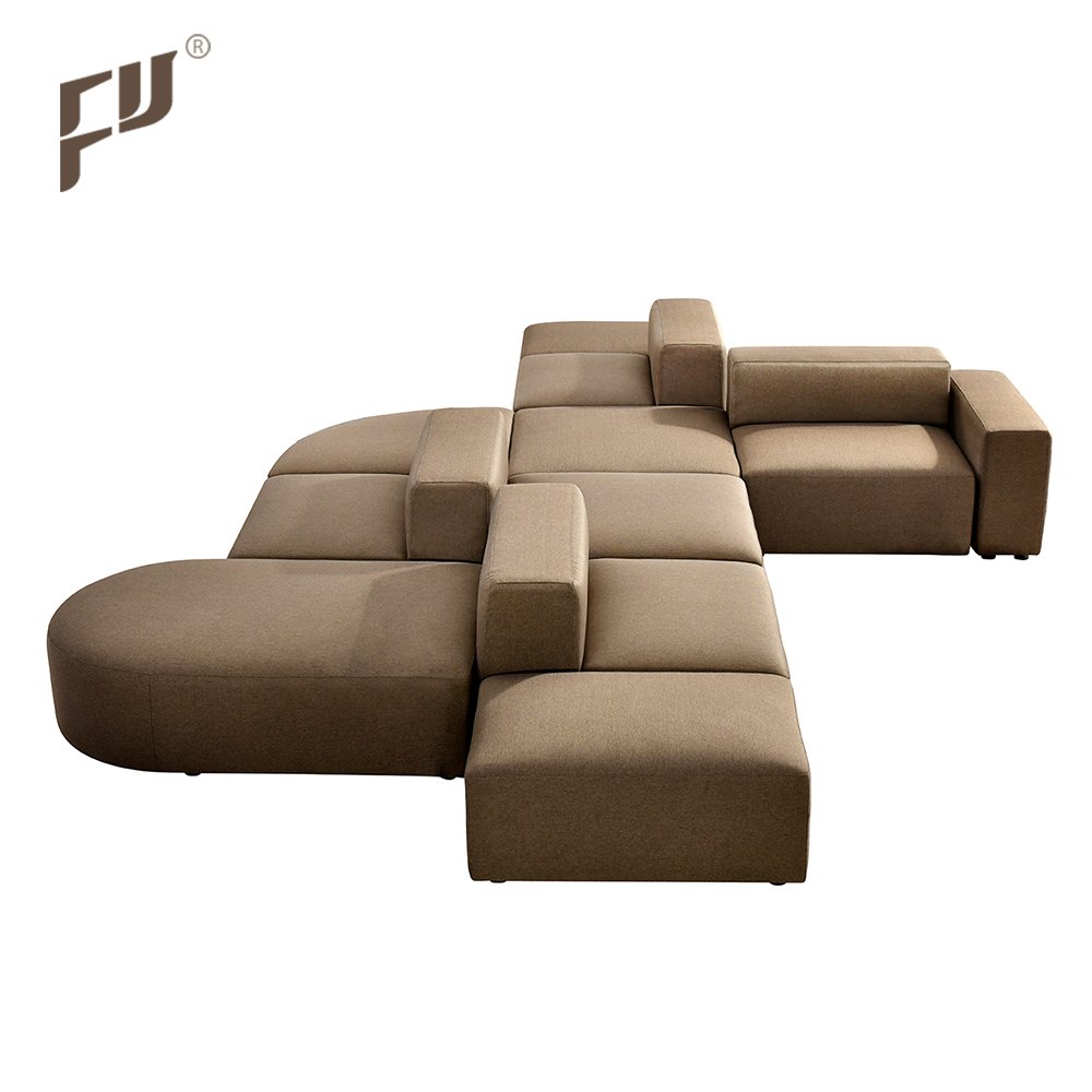 Furicco Office And Hotel Lounge Sofa Modern Style Leather Waiting Room Lounge Curved Modular Office Sofa