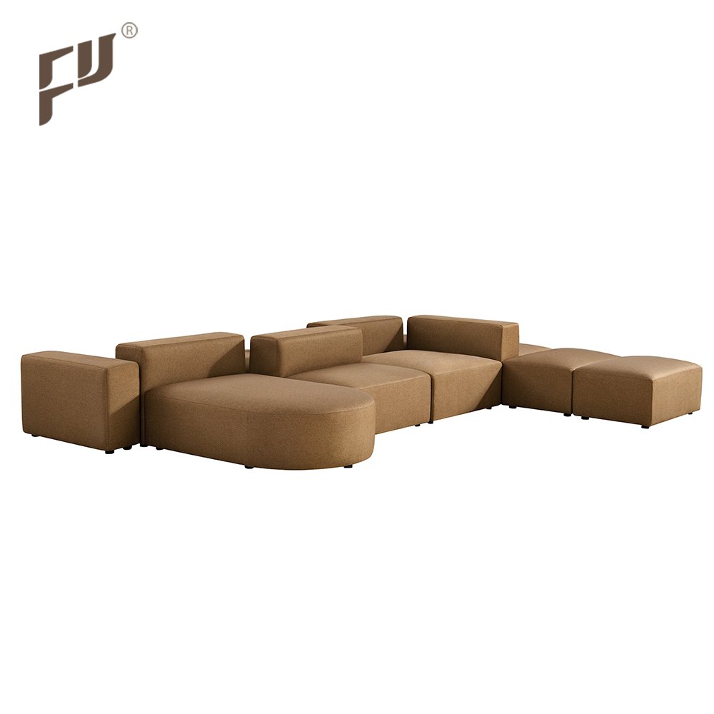 Furicco Office And Hotel Lounge Sofa Modern Style Leather Waiting Room Lounge Curved Modular Office Sofa