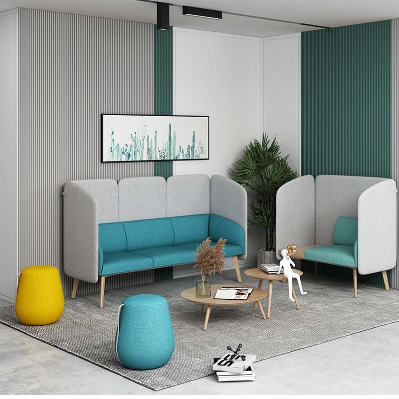Modern Office Furniture Reception Sofa Chair Cushion Modular Guest Waiting Room Sofa