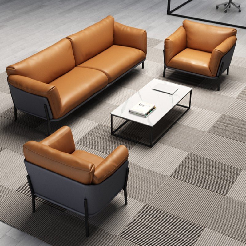 Sofa Set Furniture Style Milan Contemporary Italy Commerical Waiting Room Office for Office Leather Sofa Set 5 Seater Modern