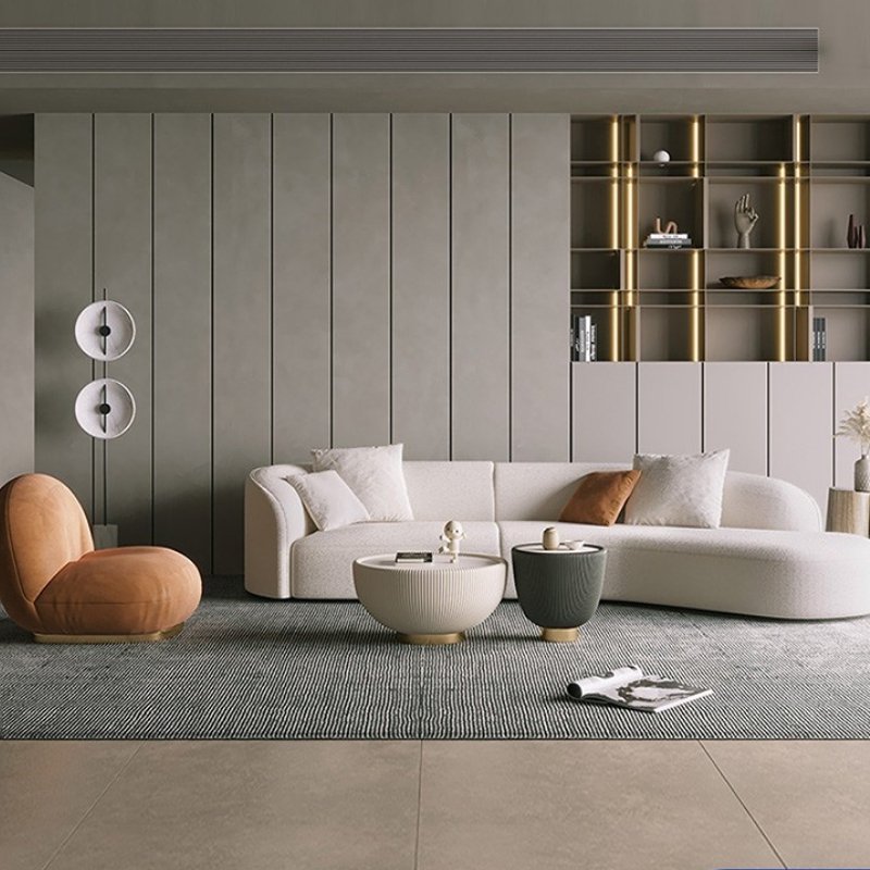 Modern Light Luxury Sectional Sofa Set design modern wooden sofa living room furniture living room sofas