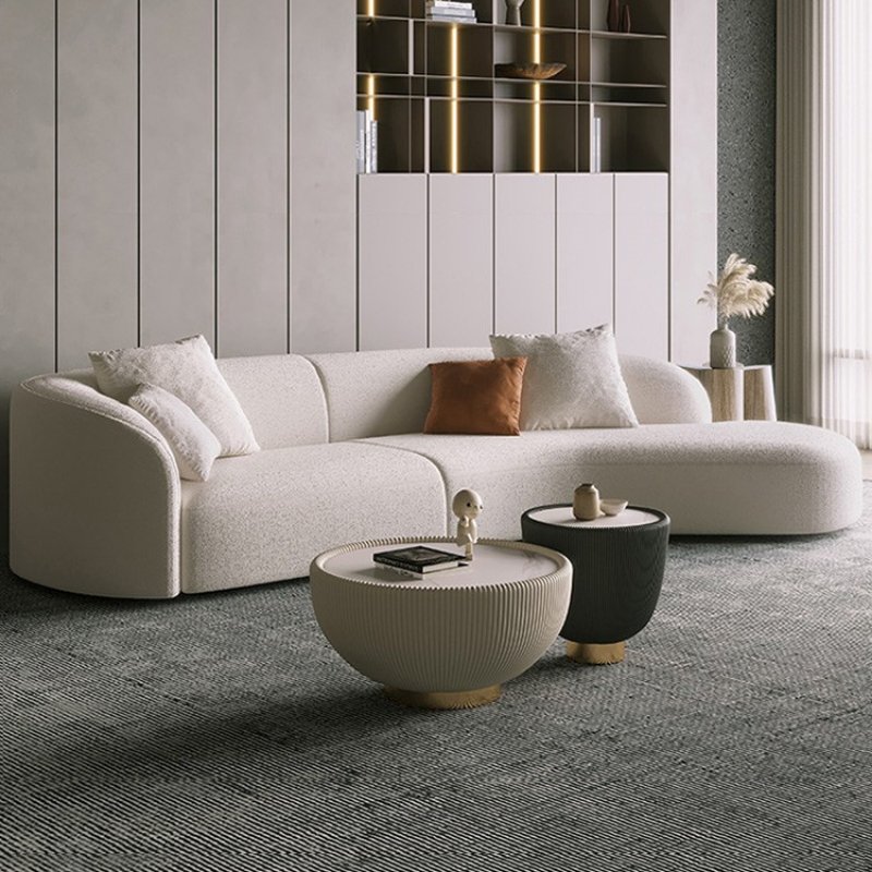 Modern Light Luxury Sectional Sofa Set design modern wooden sofa living room furniture living room sofas