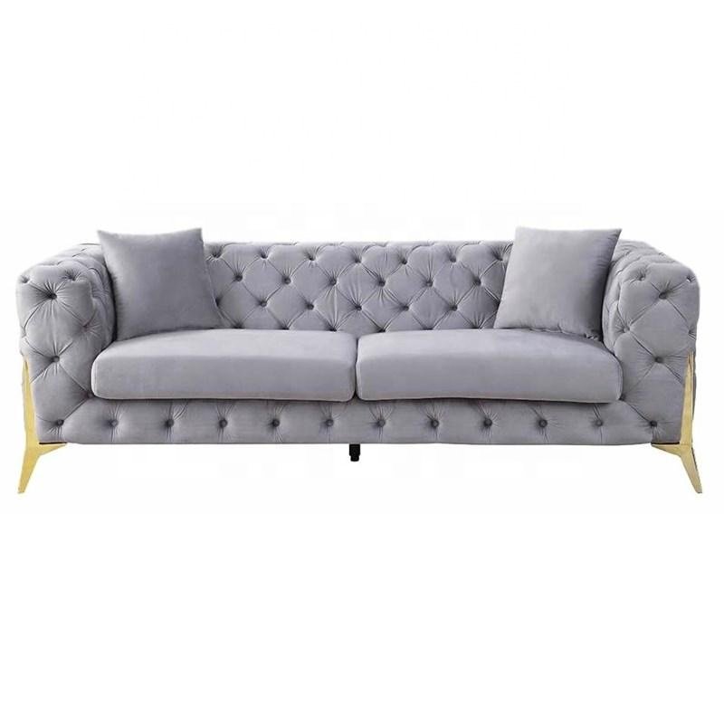 OEM American Chesterfield Sofa Support Factory Custom Living Room Luxury Button Velvet Tufted Wholesale Chesterfield Sofa