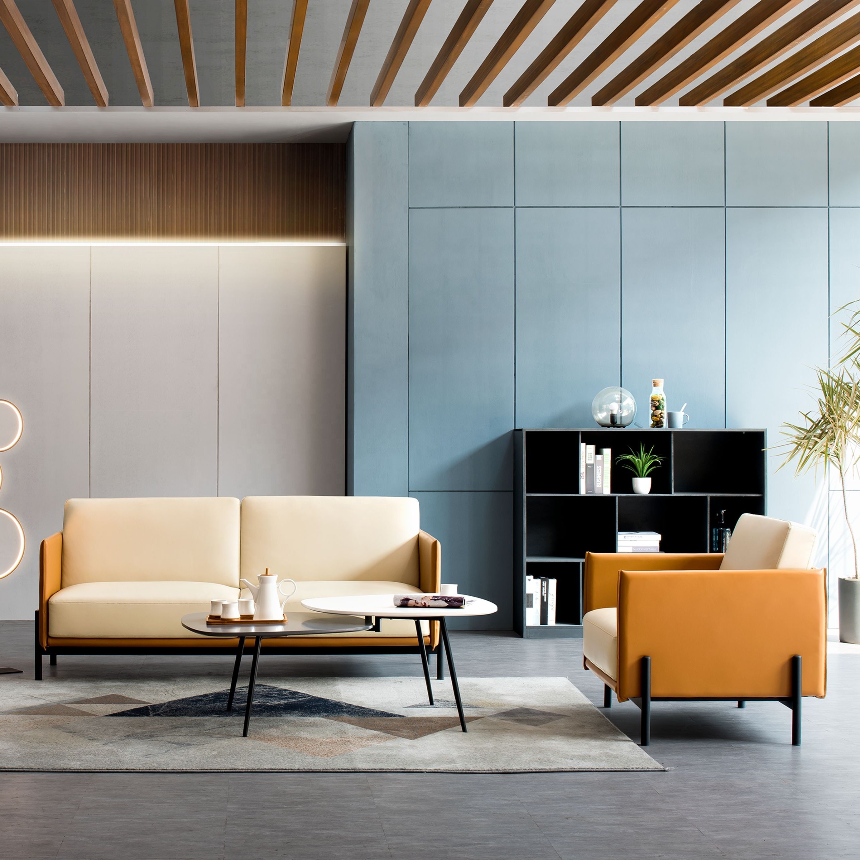 China factory wholesale high end modern leather office sofa ES19006