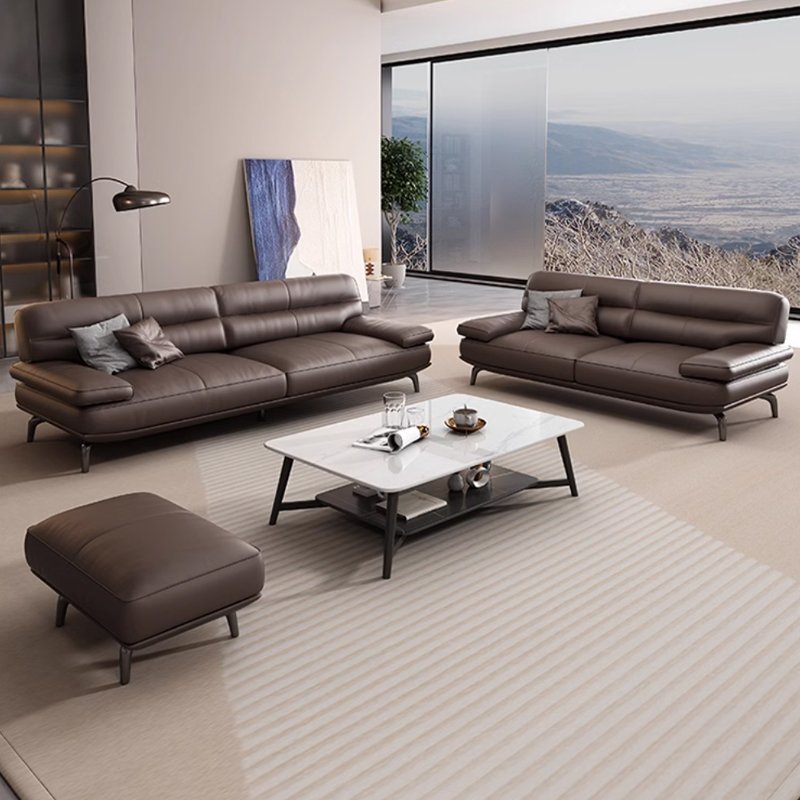Modern Minimalist Leather Office Sofa for Boss VIP Reception Negotiation for Living Room Hotel School