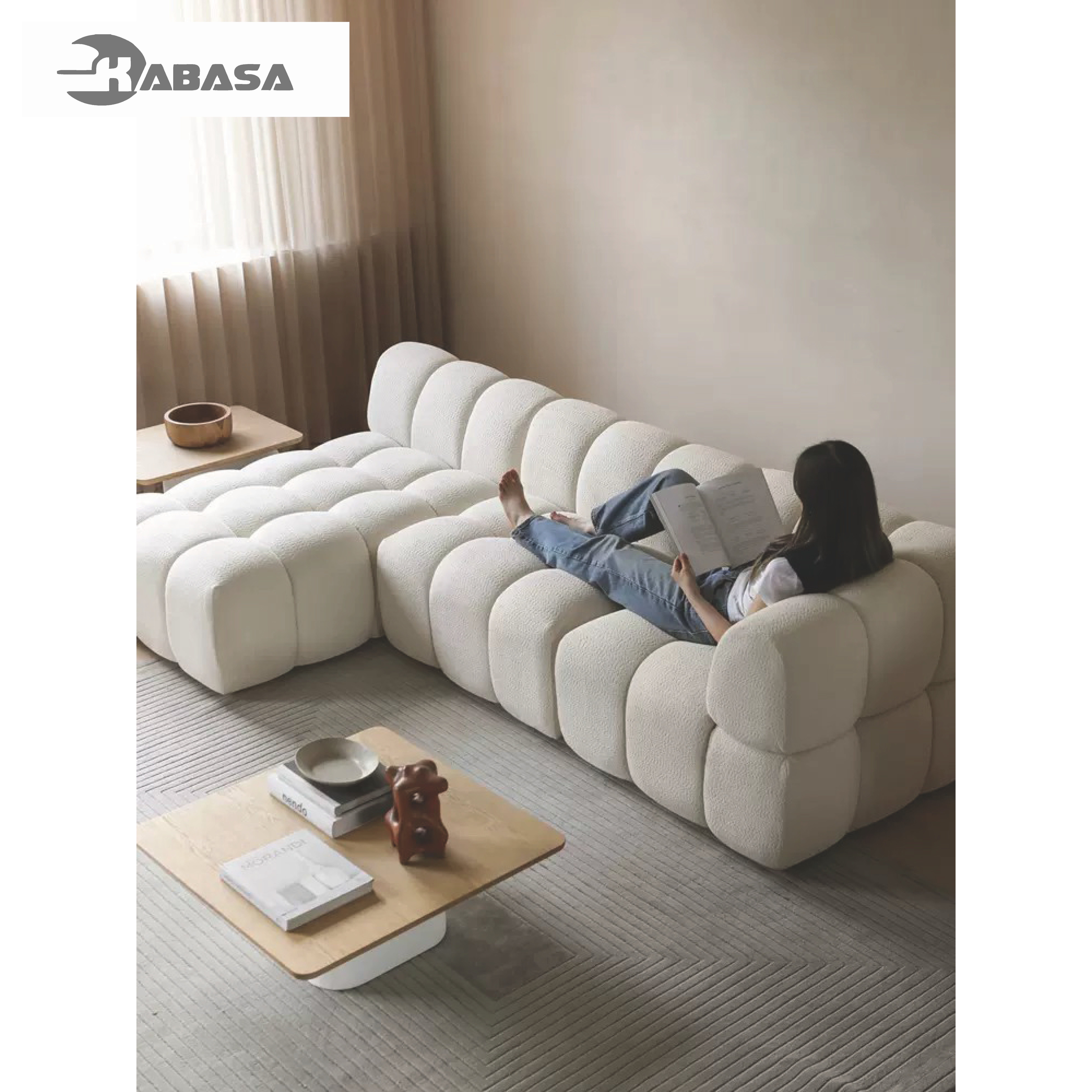 Minimalist Furniture Nordic Sofa Set Furniture Designer Big L-Shape Sectional Living Room Sofas 3 Seater Modular Sofa