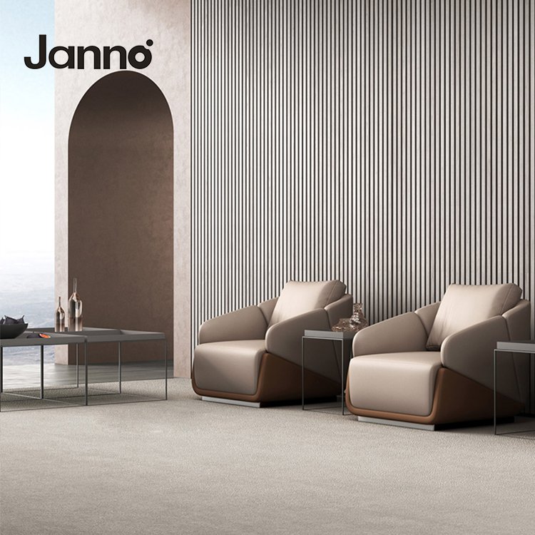 Janno Office Furniture Leather Office sofa Set 1+1+3 General Use Sofa For Office Manager Room