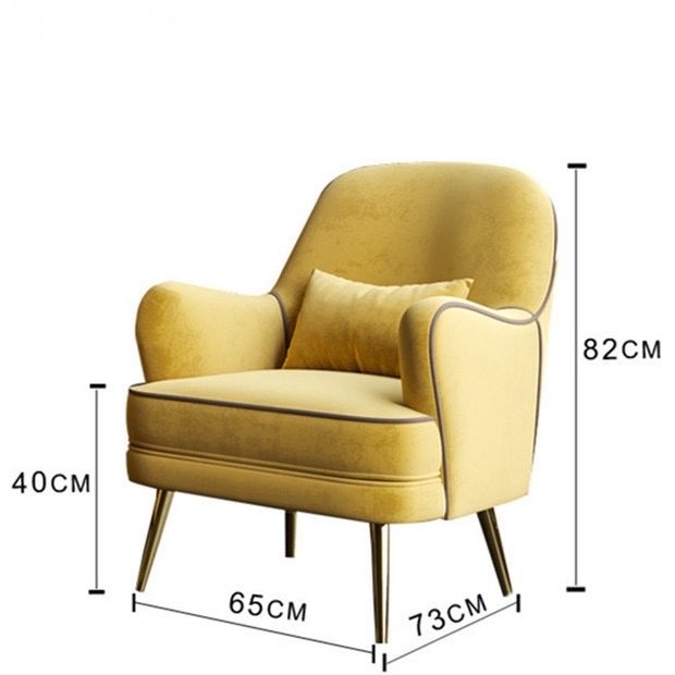 Nordic single sofa chair luxury modern business negotiation leisure sofa chair reception meeting table and chair
