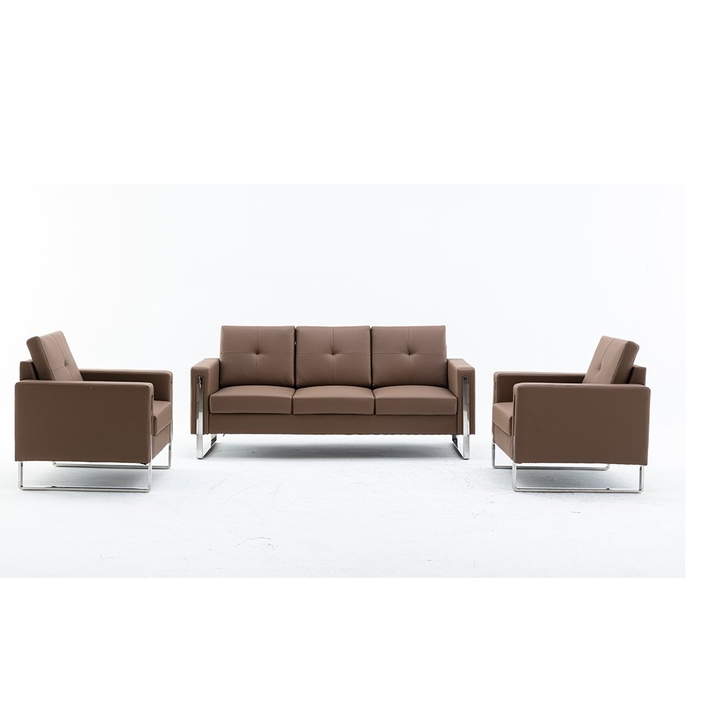 Hot Sell Modern PU Office Sofa Set 1+2+3 Seater at High Quality