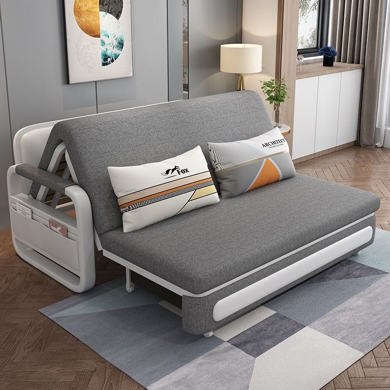 New Style Multi-Function Convertible Three-Seat Sofa Bed Reclining Extendable with Storage Foldable Futon Living Room Furniture