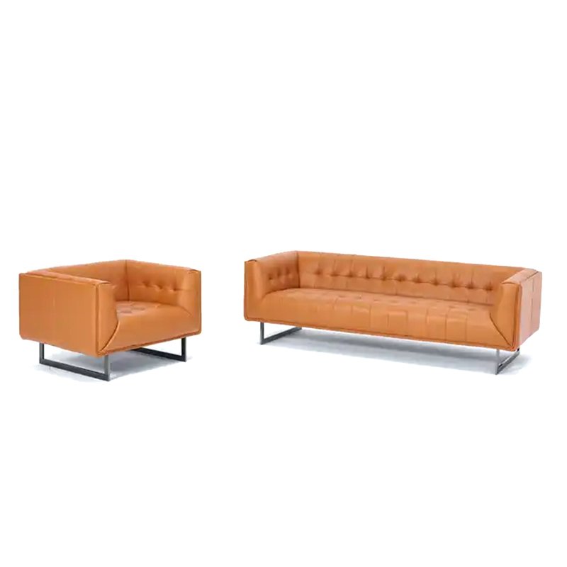 2024 Cheap Price Soft PU Cow Leather Office Sofas Furniture(ZB-F081)