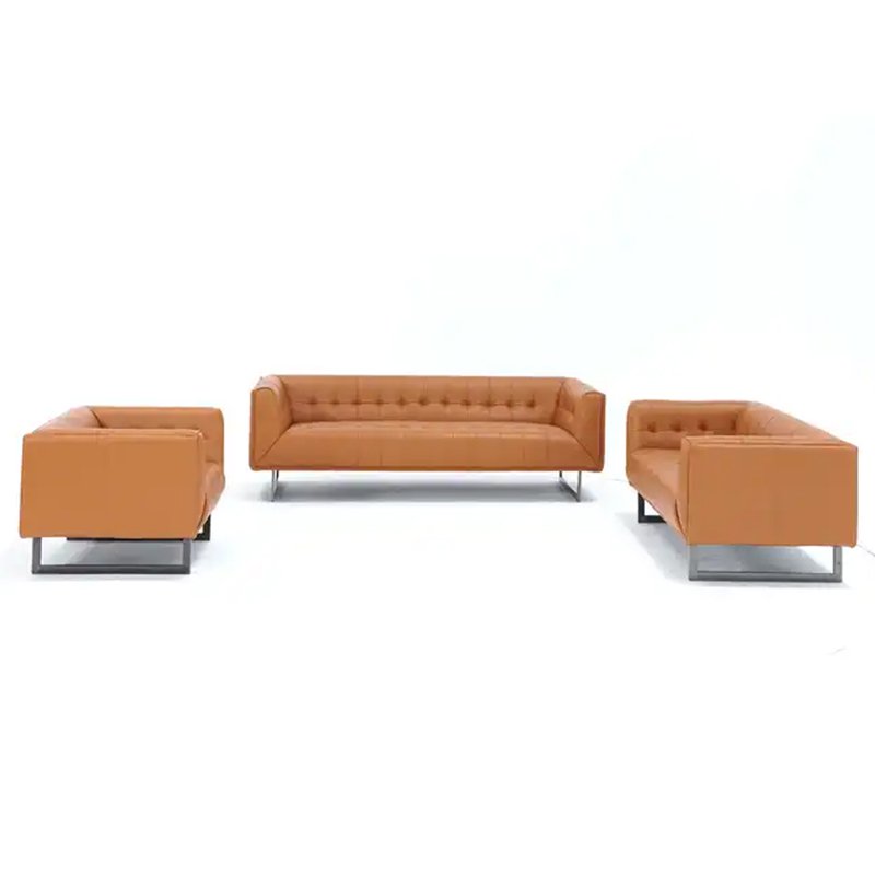 2024 Cheap Price Soft PU Cow Leather Office Sofas Furniture(ZB-F081)