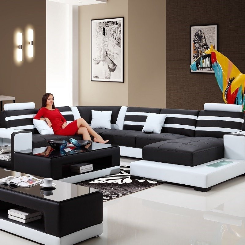 Minimalist Luxury Lounge Modern Design Home Furniture Couches Corner Velvet Sectional Sofa Bed Fabric Living Room Sofa Set