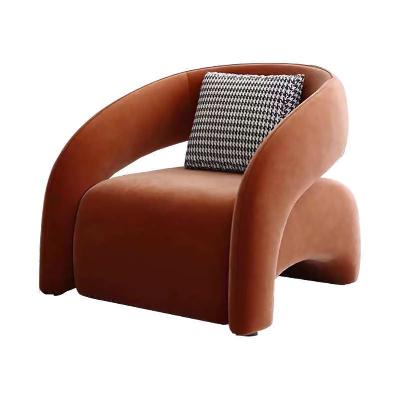 Italian minimalist living room small apartment bedroom balcony lazy person single sofa light luxury leisure guest chair