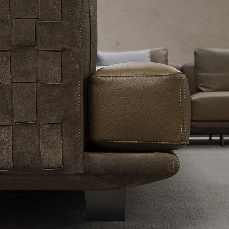 Contempo Modern modular luxury italian high quality sectional living room l-shape sets leather sofa