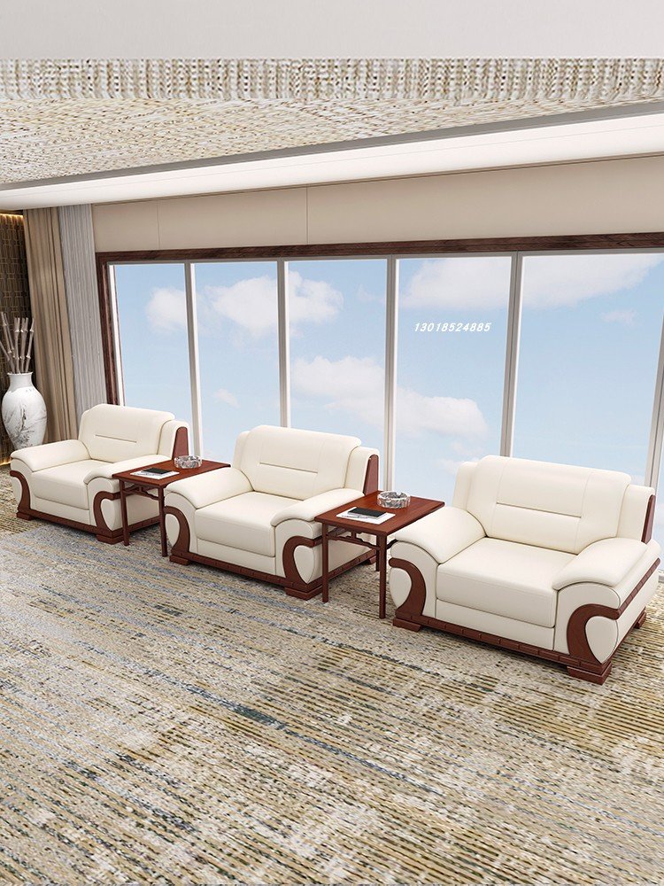 Office furniture Modern luxury office reception sofa office sofa coffee table set furniture