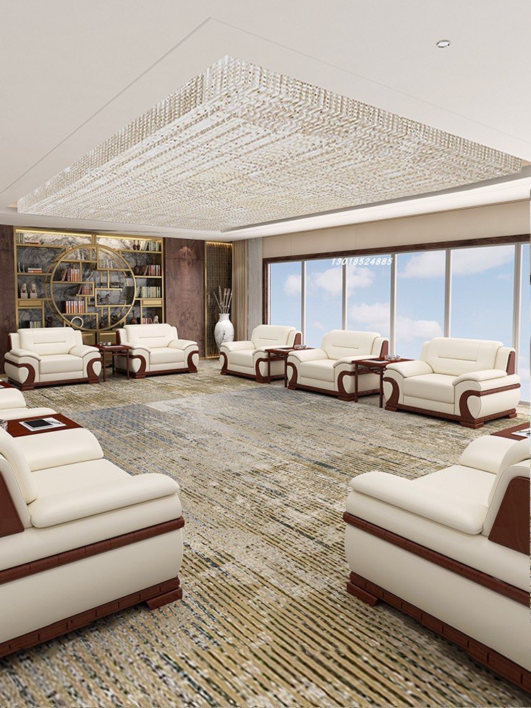 Office furniture Modern luxury office reception sofa office sofa coffee table set furniture
