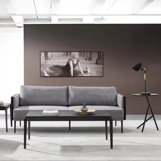 Verified Luxury Modern Office Sofas Set from China Contemporary Design with Leather Cover PU Furniture for Living Room